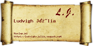 Ludvigh Júlia névjegykártya